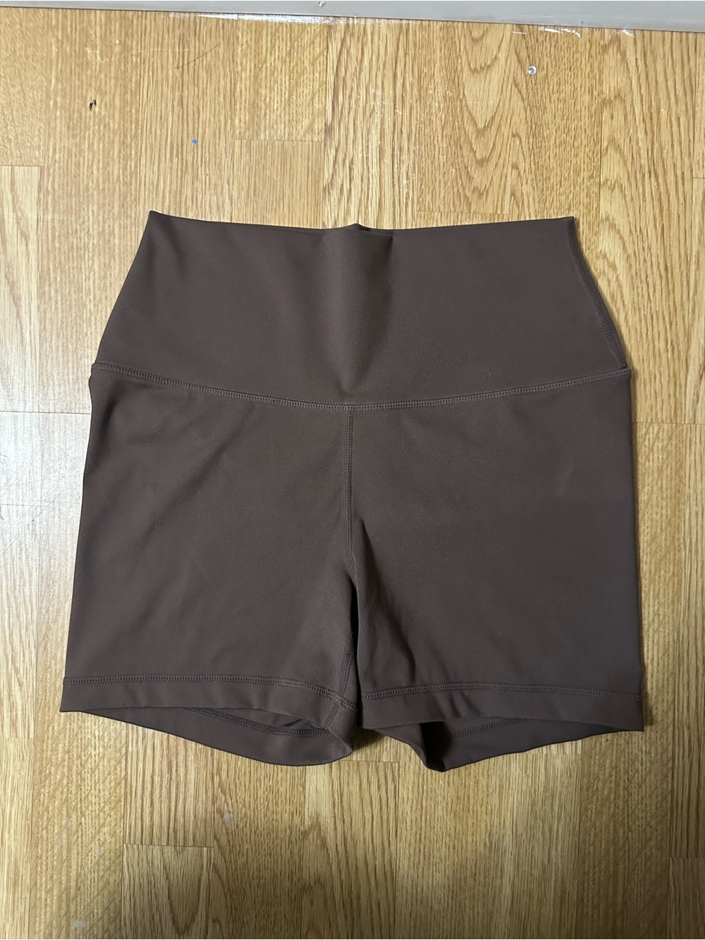 Reflex High Waisted Brown Workout Biker Shorts - Size Large